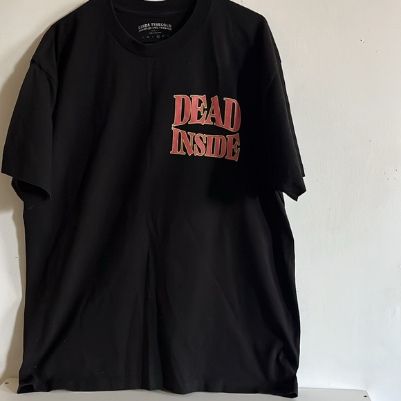 LINDA FINEGOLD A$$HOLES LIVE FOREVER Size XL Black Graphic Tee - Dead Inside - Picture 2 of 6